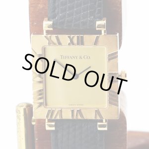 画像: ティファニー アトラス スクエア M3630 金文字盤