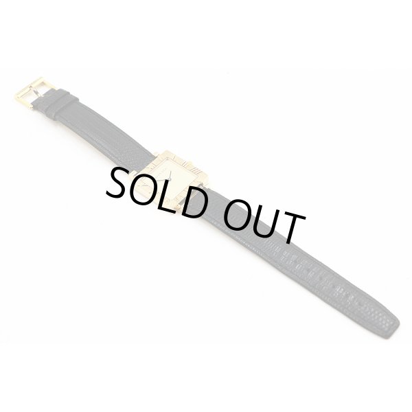 ティファニー　アトラス　スクエア　Ｍ３６３０　金文字盤　革ベルト状態　表面