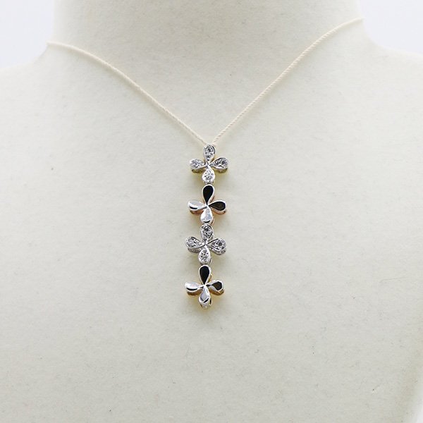 ミキモト　K18YG/PG/WG ダイアイリトップ 5.70g　装着イメージ表