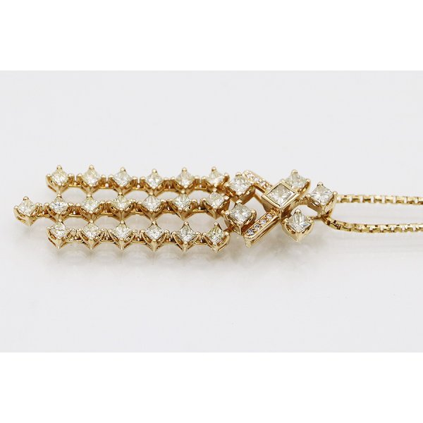 天空　K18 ダイアイリペンダントネックレス 2.91ct 0.06ct 14.00g　サイド