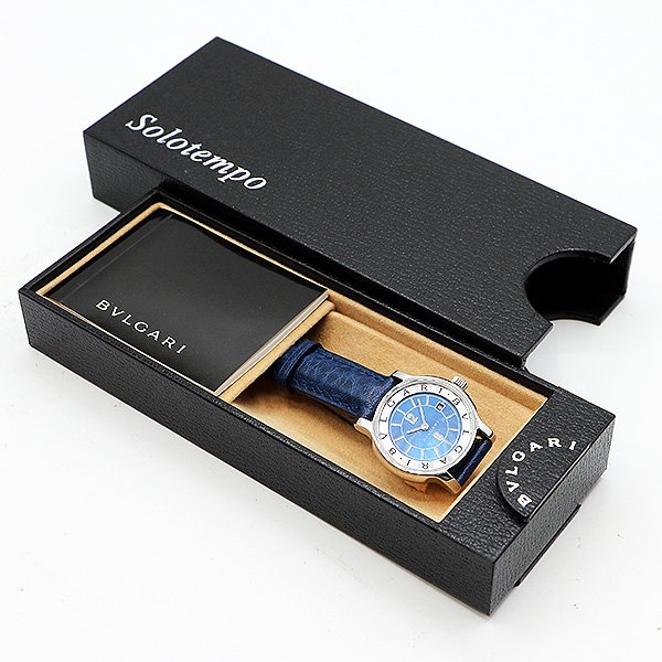 ブルガリ　ソロテンポ　ＳＴ２９Ｓ　青文字盤　箱