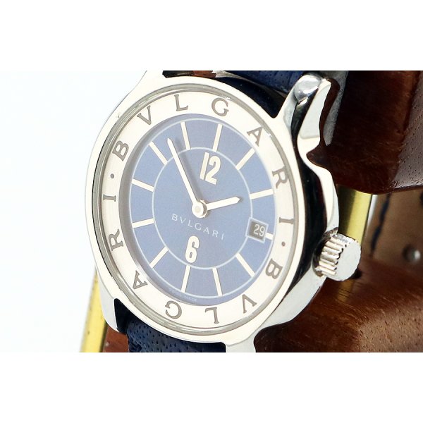 ブルガリ　ソロテンポ　ＳＴ２９Ｓ　青文字盤　サイド拡大