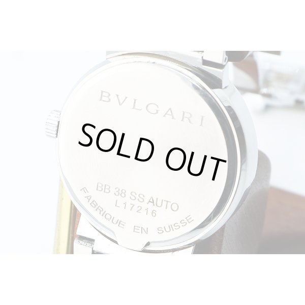 ブルガリ　ブルガリブルガリ　ＢＢ３８ＳＳ　黒文字盤　裏面拡大