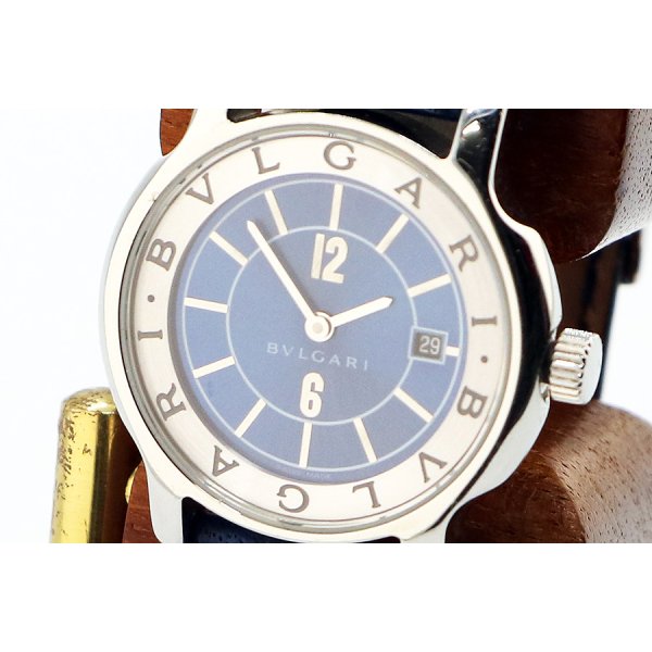 ブルガリ　ソロテンポ　ＳＴ２９Ｓ　青文字盤　表面拡大