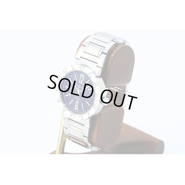 ブルガリ　ブルガリブルガリ　ＢＢ３８ＳＳ　黒文字盤　サイド