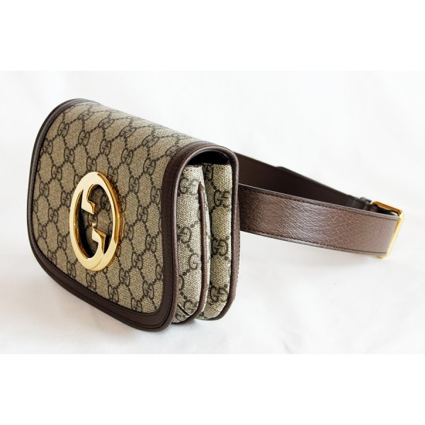 グッチ　ブロンディ ベルトバック 703807 525040 ベージュ／ブラウン　サイド