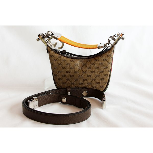 グッチ　アタッシェミニショルダーバック 718512 525040 ブラウン　ストラップ
