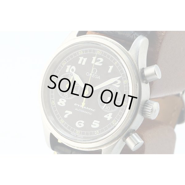 オメガ　ダイナミック　クロノグラフ　５２４０．５０　黒文字盤　サイド拡大