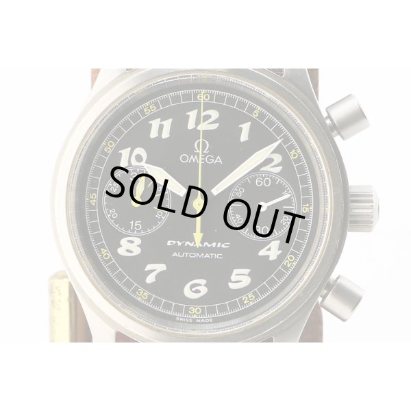 オメガ　ダイナミック　クロノグラフ　５２４０．５０　黒文字盤　表面拡大