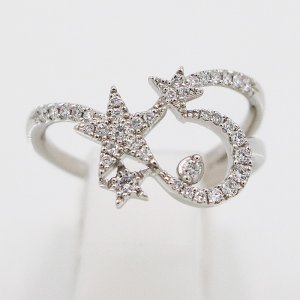 画像: スタージュエリー PT950 ダイアイリリング 0.23ct 5.10g