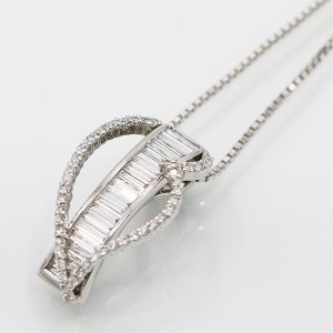 画像: PT900/850 ダイアイリペンダントネックレス 1.50ct 13.20g