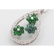 K18WG アレキサンドライトガーネットダイアイリペンダントネックレス 0.94ct 1.60ct 0.38ct 14.20g　拡大