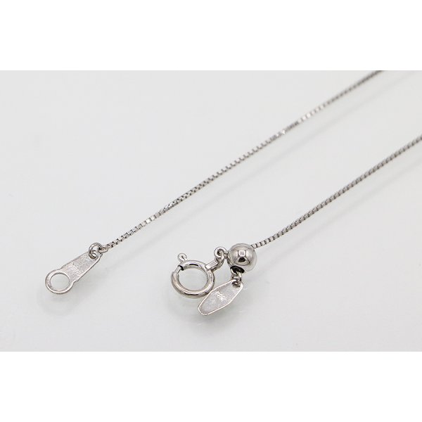 PT900/850 ダイアイリペンダントネックレス 0.077ct 1.46ct 6.20g　留め具外したイメージ