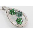 K18WG アレキサンドライトガーネットダイアイリペンダントネックレス 0.94ct 1.60ct 0.38ct 14.20g　サイド