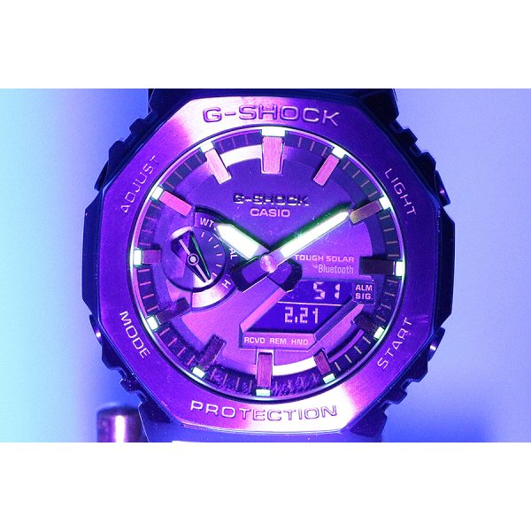 カシオ　Ｇショック　ＧＭ－Ｂ２１００ＢＰＣ　黒文字盤　レインボーインデックス　ライト