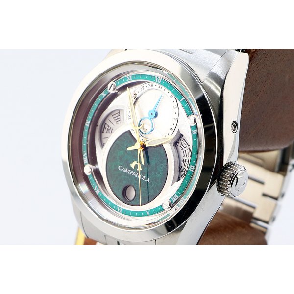 シチズン　カンパノラ　ＢＵ００４０－５７Ｚ　新そに鳥　銀／緑漆文字盤　サイド拡大