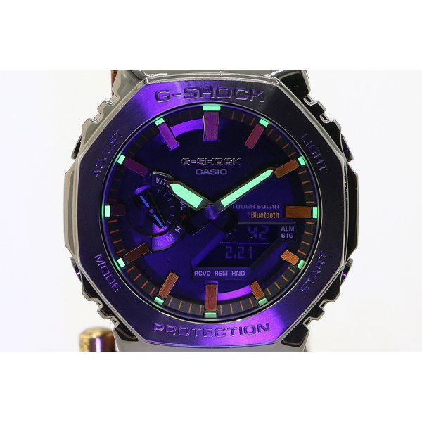 カシオ　Ｇショック　ＧＭ－Ｂ２１００ＢＰＣ　黒文字盤　レインボーインデックス　ライト