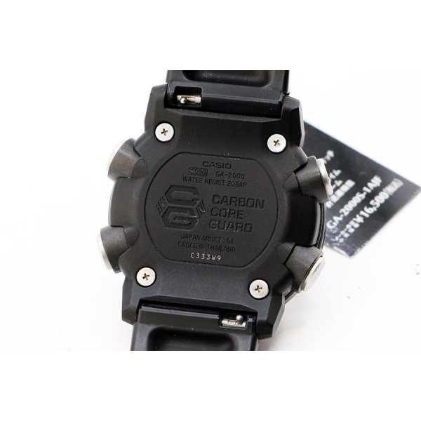 カシオ　Ｇショック　ＧＡ－２０００Ｓ―１ＡＪＦ　デジアナ黒文字盤　裏面拡大