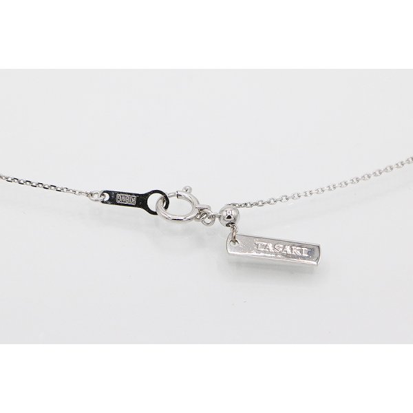タサキ　K18WG ダイアイリペンダントネックレス 0.24ct 3.80g　留め具