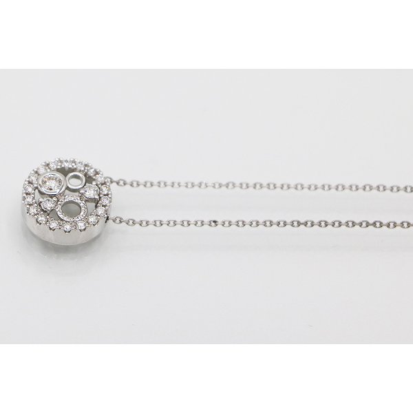 タサキ　K18WG ダイアイリペンダントネックレス 0.24ct 3.80g　サイド