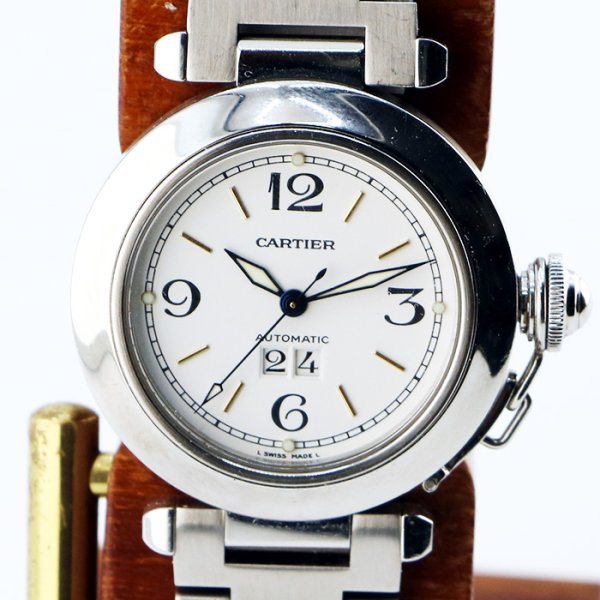 カルティエ　パシャＣ　ビックデイト　Ｗ３１０４４Ｍ７　白文字盤