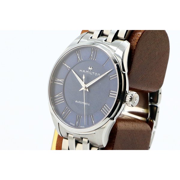 ハミルトン　ジャズマスター　Ｈ４２５３５０　紺文字盤　ローマンインデックス　サイド拡大