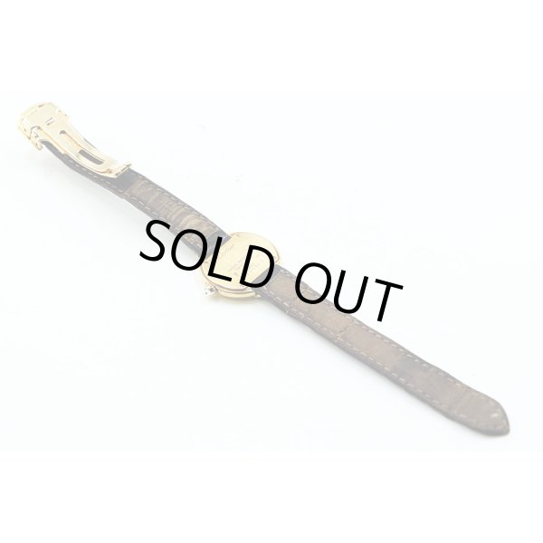 カルティエ　エリプス　アールデコウォッチ　１４８０　銀文字盤　革ベルト状態　裏面