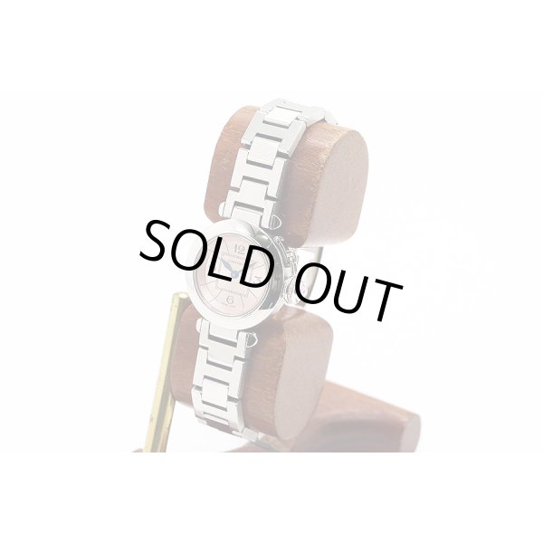 カルティエ　ミスパシャ　２９７３　ピンク文字盤　サイド