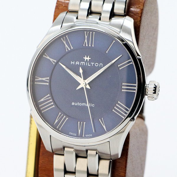 ハミルトン　ジャズマスター　Ｈ４２５３５０　紺文字盤　ローマンインデックス