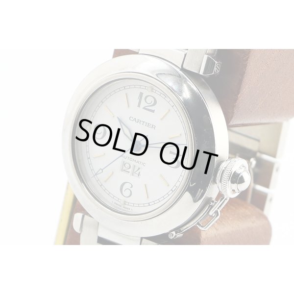 カルティエ　パシャＣ　ビックデイト　Ｗ３１０４４Ｍ７　白文字盤　サイド拡大