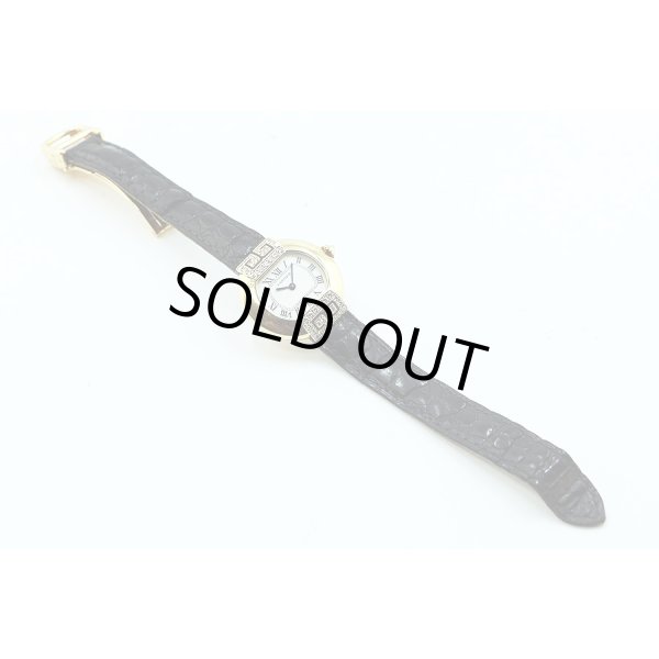 カルティエ　エリプス　アールデコウォッチ　１４８０　銀文字盤　革ベルト状態　表面