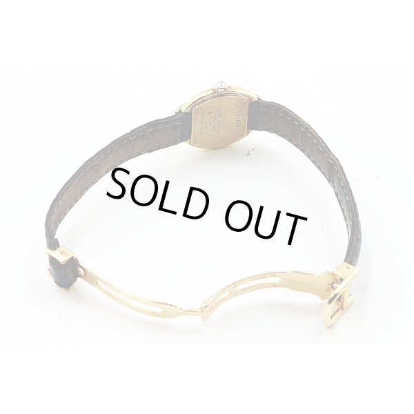 カルティエ　エリプス　アールデコウォッチ　１４８０　銀文字盤　革ベルト