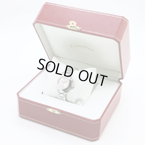 カルティエ　ミスパシャ　２９７３　ピンク文字盤　箱・修理証明書