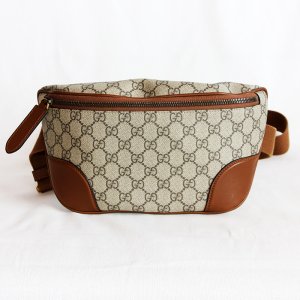 画像: グッチ GGエンブレム ミディアムベルトバック 821162 488628 ベージュ/ダークブラウン