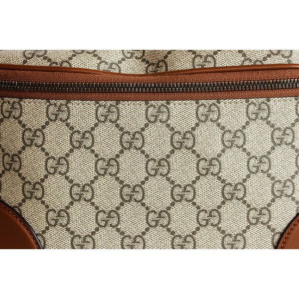 グッチ　GGエンブレム ミディアムベルトバック 821162 488628 ベージュ／ダークブラウン　表面拡大