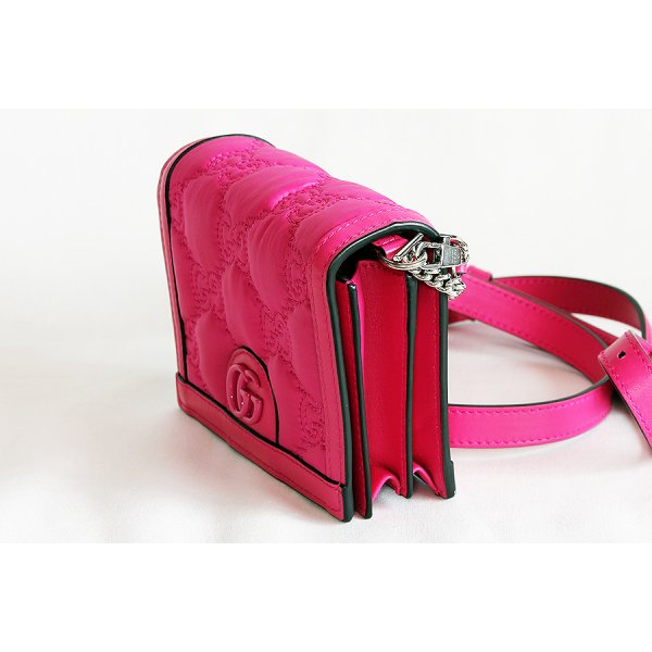 グッチ　2WAYミニショルダーバック 723777 1147 ピンク　サイド