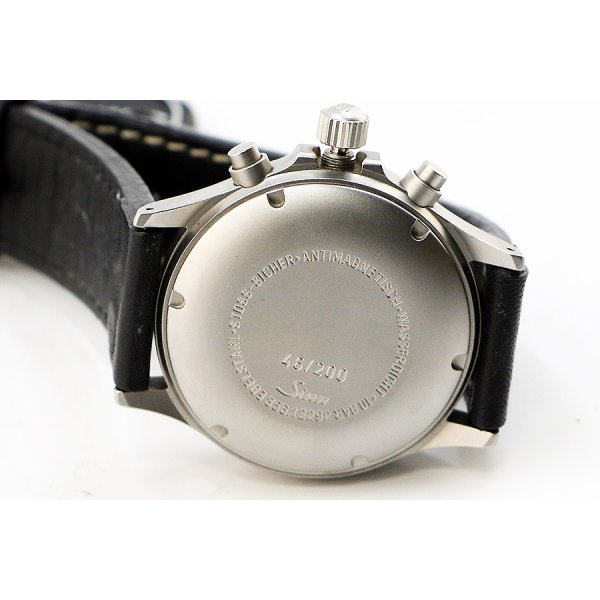 ジン　３５６　ユーロフリーガーII　黒文字盤  黄色針　裏面拡大