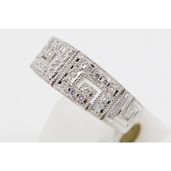 水野薫子 PT900 ダイアイリリング 0.21ct 9.20g　サイド