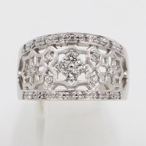画像: 水野薫子 K18WG ダイアイリリング 0.32ct 7.00g