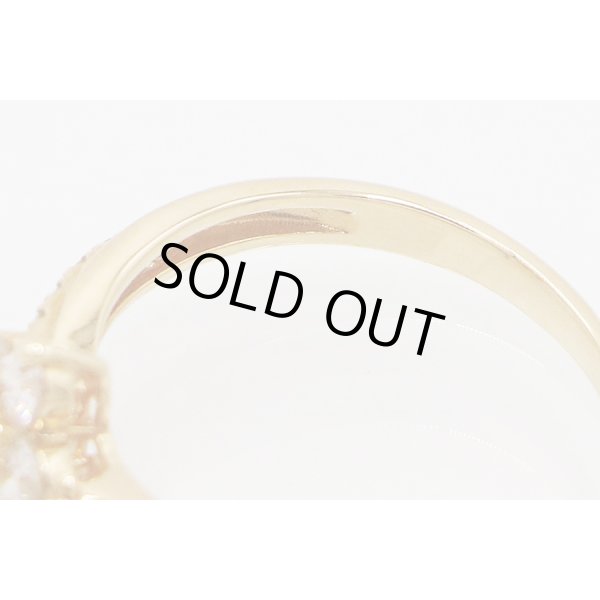 K18 ダイアイリリング 0.50ct 2.10g　内側拡大