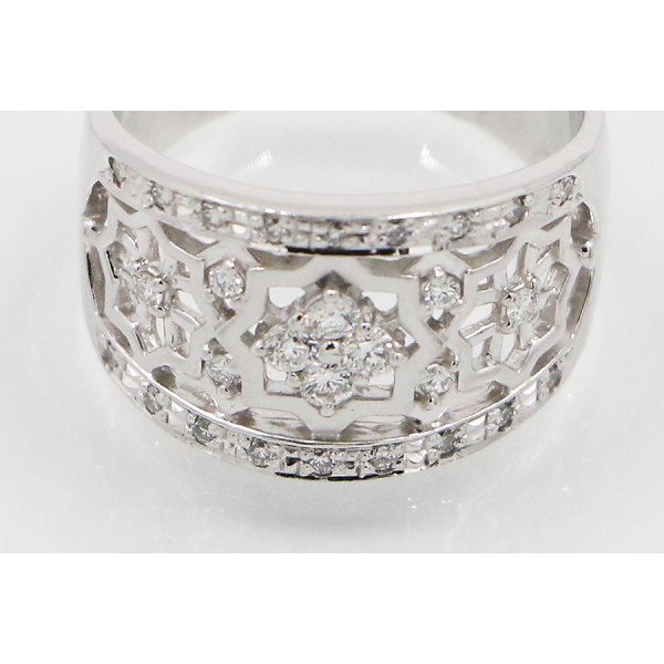 水野薫子 K18WG ダイアイリリング 0.32ct 7.00g　拡大