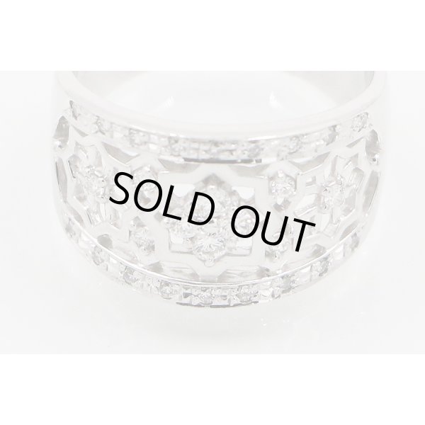 水野薫子 K18WG ダイアイリリング 0.32ct 7.00g　拡大