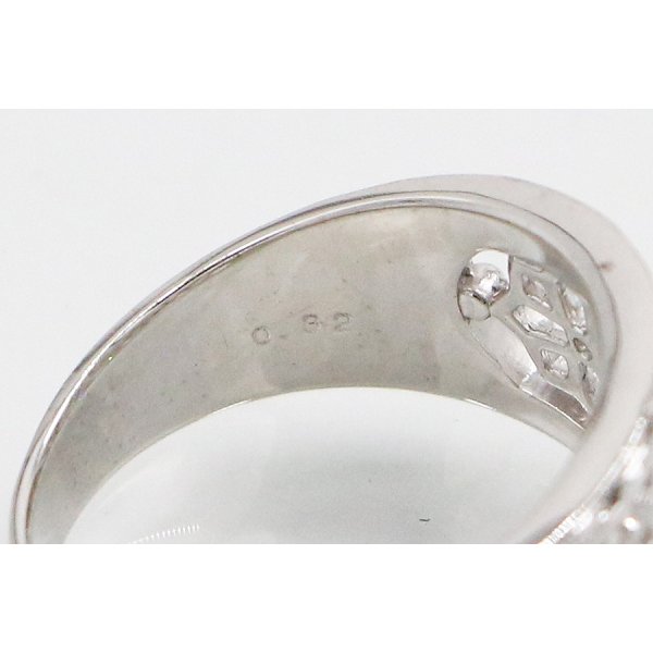 水野薫子 K18WG ダイアイリリング 0.32ct 7.00g　刻印(2)
