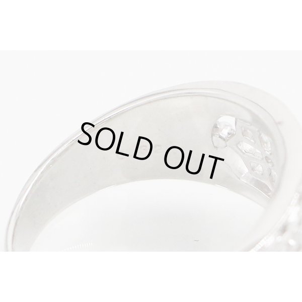 水野薫子 K18WG ダイアイリリング 0.32ct 7.00g　刻印(2)