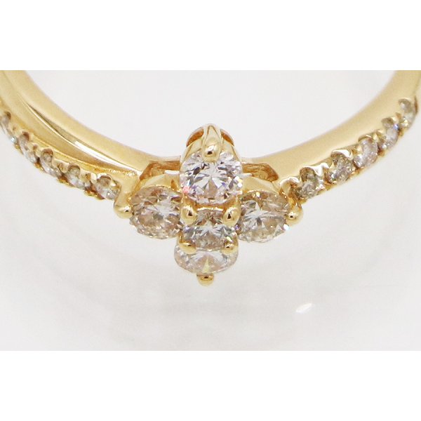 K18 ダイアイリリング 0.50ct 2.10g　拡大
