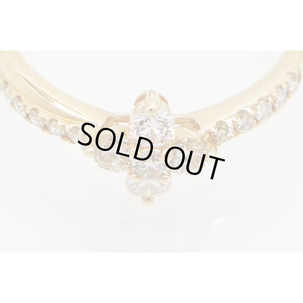 K18 ダイアイリリング 0.50ct 2.10g　拡大