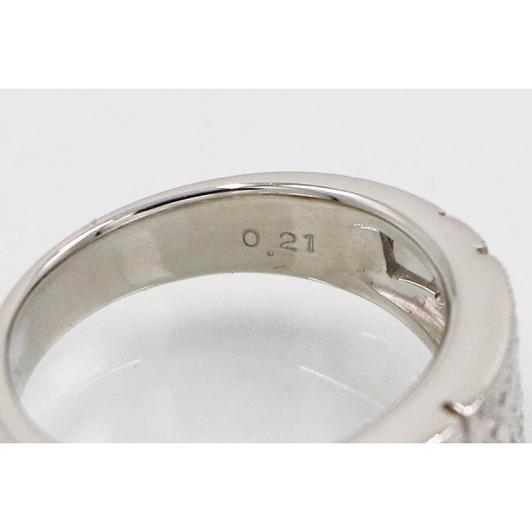 水野薫子 PT900 ダイアイリリング 0.21ct 9.20g　刻印(2)