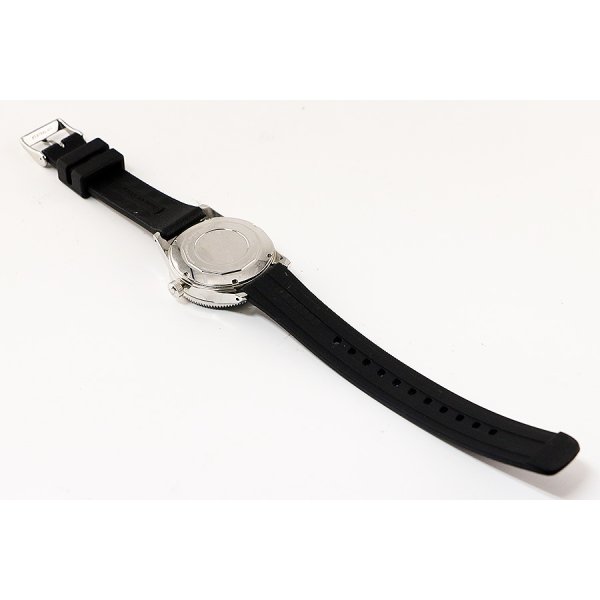 オリエントスター　スポーツダイバー１９６４　ＲＫ－ＡＵ０６０１Ｂ　黒文字盤　替えラバーベルト状態　裏面