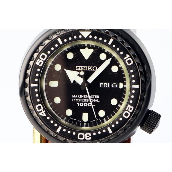 セイコー　マリンマスター１０００ｍ　ＳＢＢＮ０２５　黒文字盤 ７Ｃ４６－０ＡＨ０　表面拡大