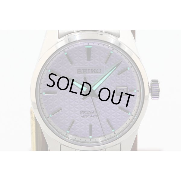 セイコー　プレサージュ　シャープエッジ　ＳＡＲＸ０７５　銀文字盤　ライト
